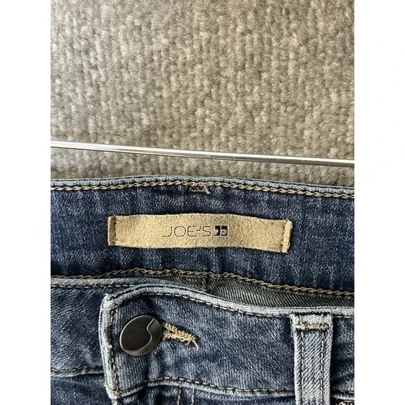 Joes Jeans Skinny Ankle Hi-Low Cutout Hem‎ Womens Sz 28 Blue Stretch Pockets - Picture 2 of 12